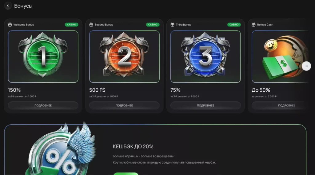 Бонусы Flagman Casino